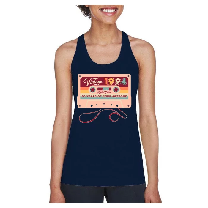 Cute Cassette Tape Limited Edition Vintage 1994 30 Years Of Being Awesome Women's Racerback Tank