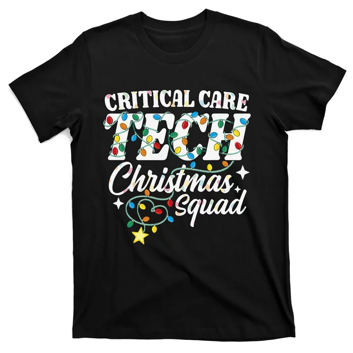 Critical Care Tech Christmas Squad Intensive Care Technician T-Shirt