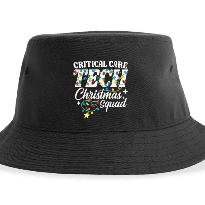 Critical Care Tech Christmas Squad Intensive Care Technician Sustainable Bucket Hat