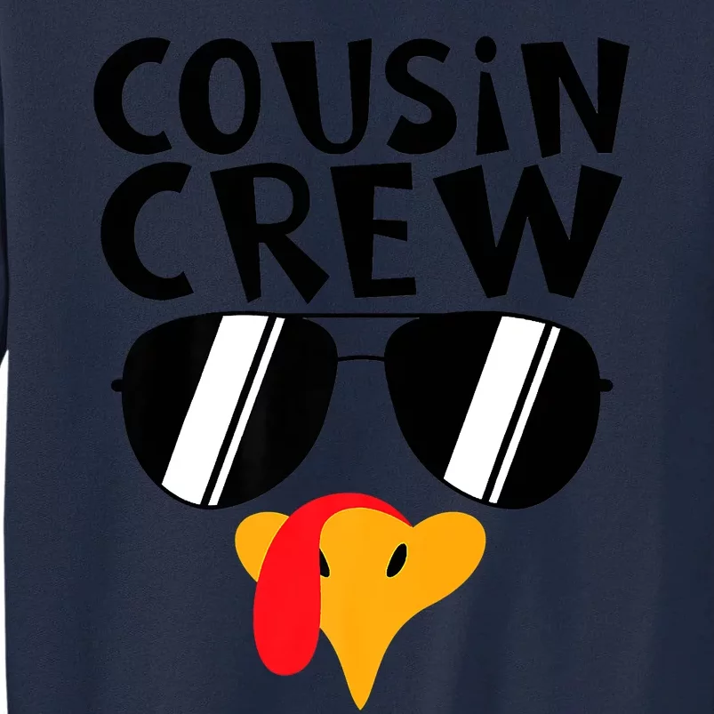 Cousin Crew Turkey Cute Family Thanksgiving Pajamas Matching Tall Sweatshirt