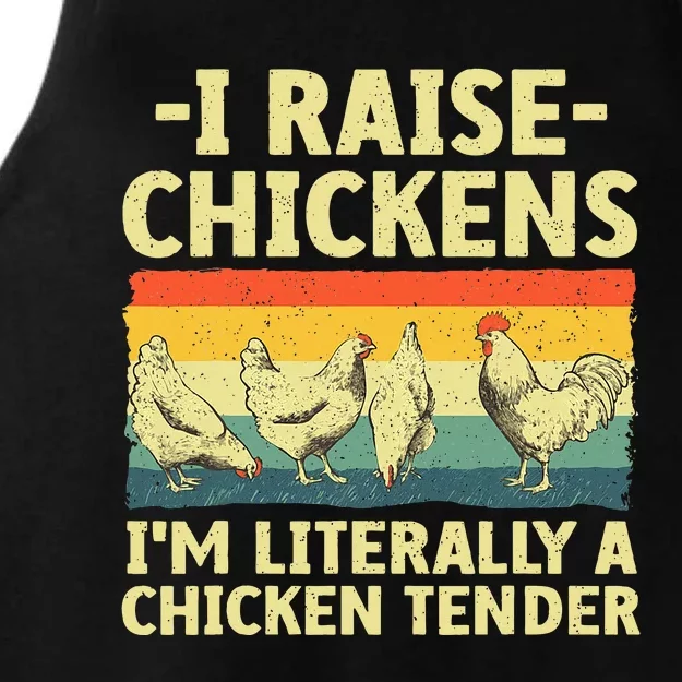 Cool Chicken Tender Art For Women Poultry Chicken Farmer Ladies Tri-Blend Wicking Tank