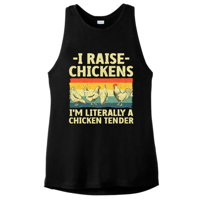 Cool Chicken Tender Art For Women Poultry Chicken Farmer Ladies Tri-Blend Wicking Tank