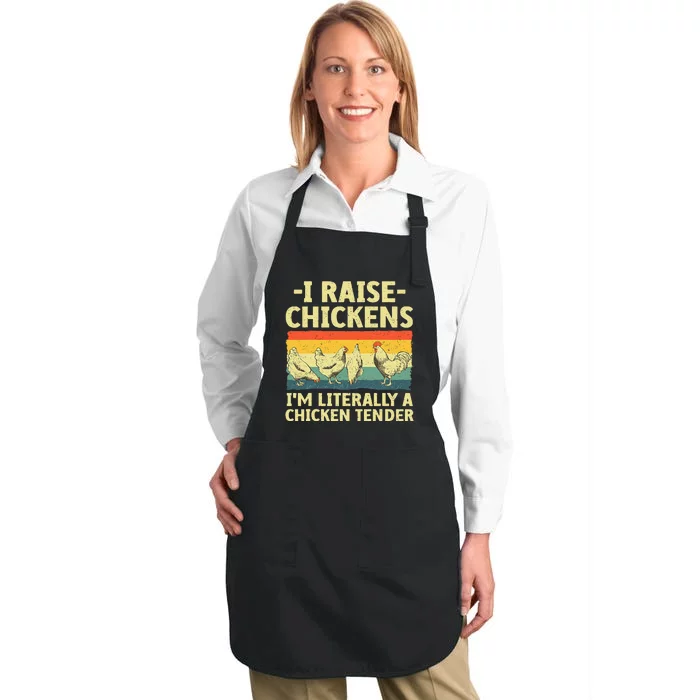 Cool Chicken Tender Art For Women Poultry Chicken Farmer Full-Length Apron With Pocket