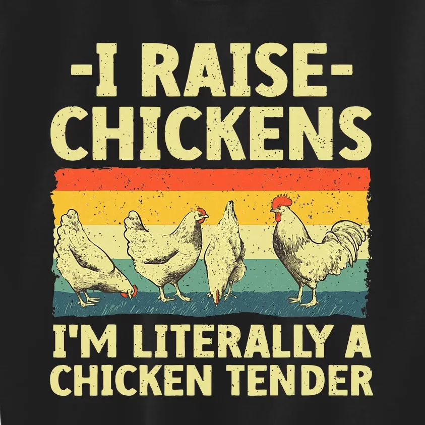 Cool Chicken Tender Art For Women Poultry Chicken Farmer Kids Sweatshirt