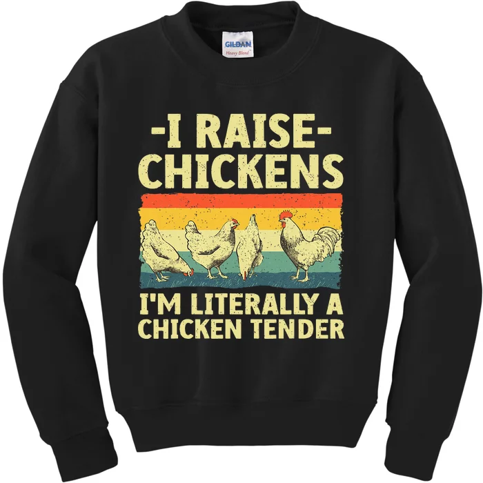 Cool Chicken Tender Art For Women Poultry Chicken Farmer Kids Sweatshirt