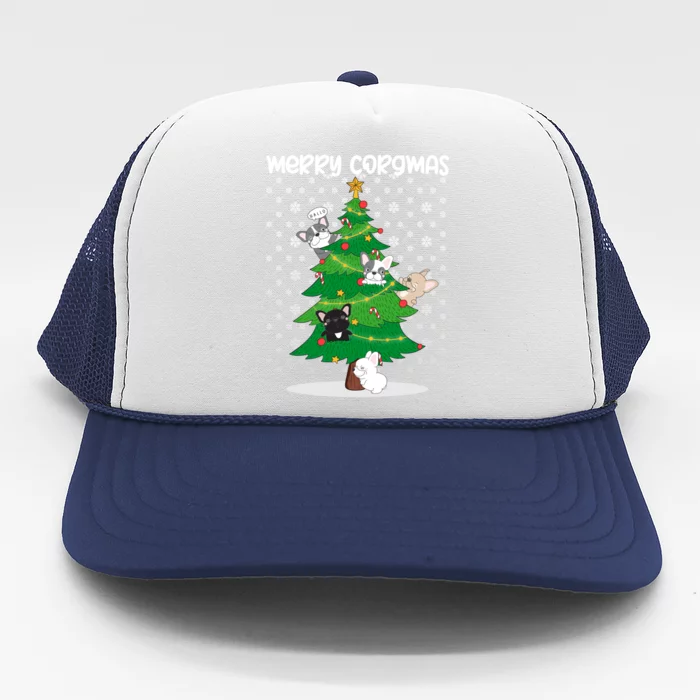 Corgi Christmas Tree Dog Santa Merry Dogmas Trucker Hat