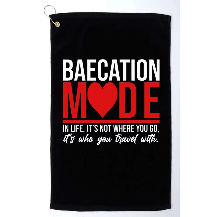 Cute Couples Trip Matching Vacation Baecation Vibes Gifts Platinum Collection Golf Towel