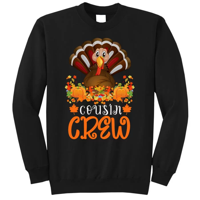 Cousin Crew Turkey Cute Family Thanksgiving Pajamas Matching Sweatshirt