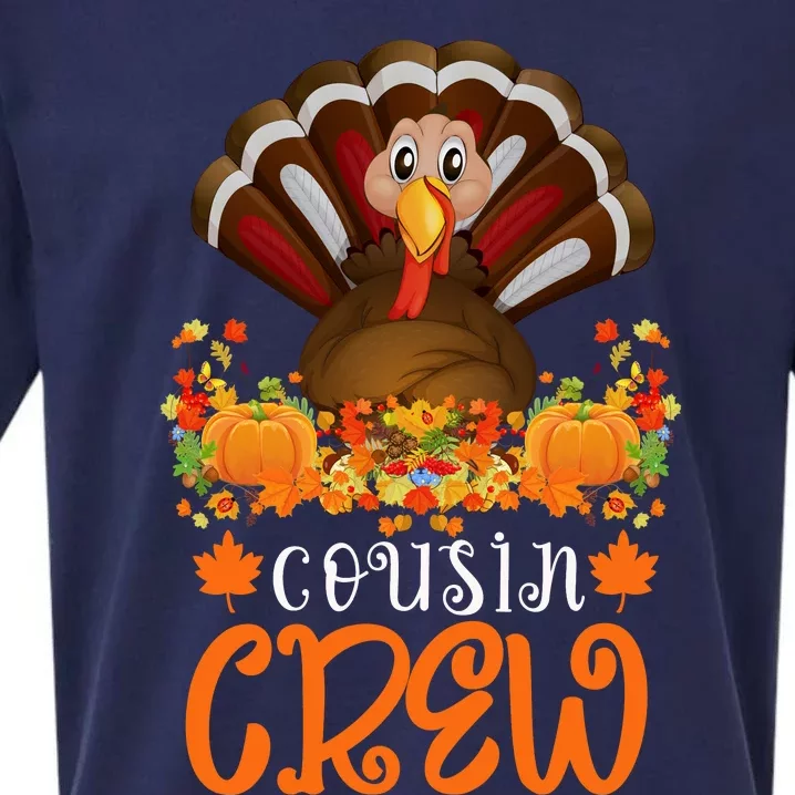 Cousin Crew Turkey Cute Family Thanksgiving Pajamas Matching Sueded Cloud Jersey T-Shirt