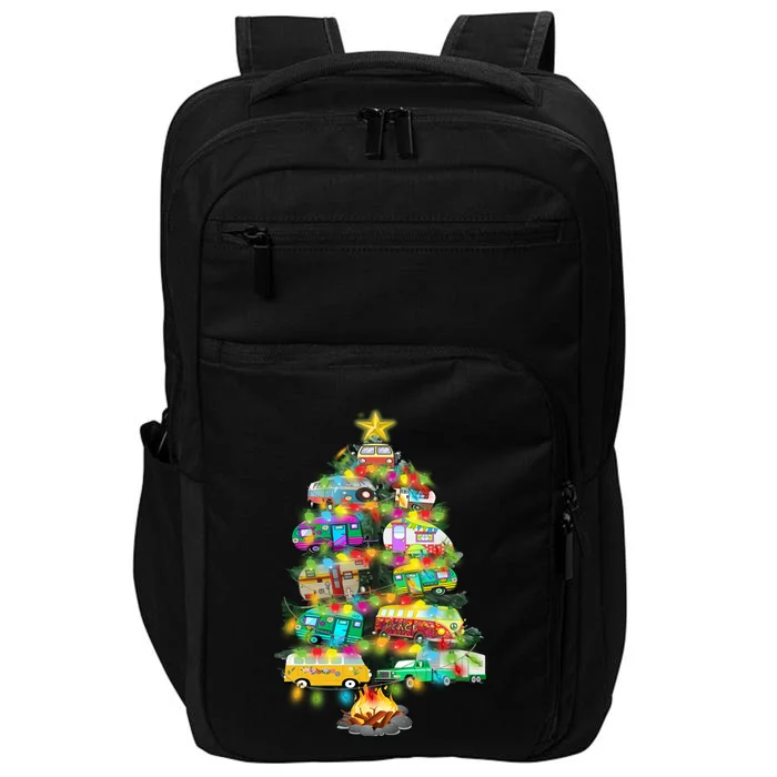 Camper Christmas Tree Design RvErs Campers Camping Gift Impact Tech Backpack