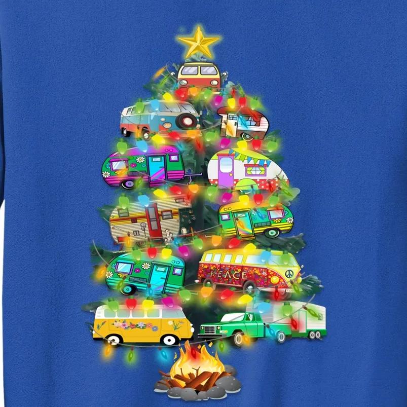 Camper Christmas Tree Design RvErs Campers Camping Gift Sweatshirt