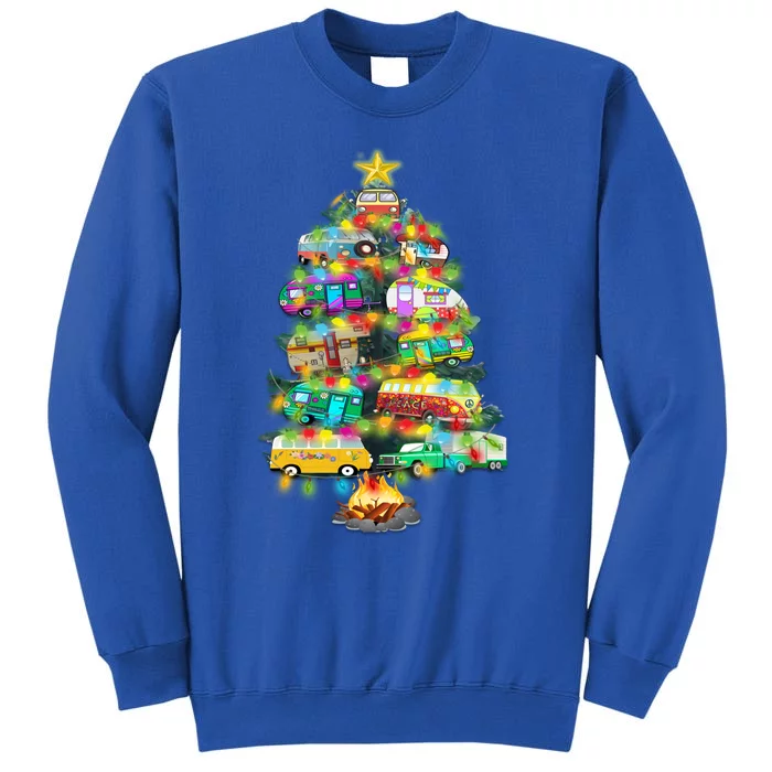 Camper Christmas Tree Design RvErs Campers Camping Gift Sweatshirt