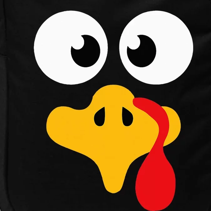 Crazy cute thanksgiving turkey face for dinner costume Impact Tech Backpack