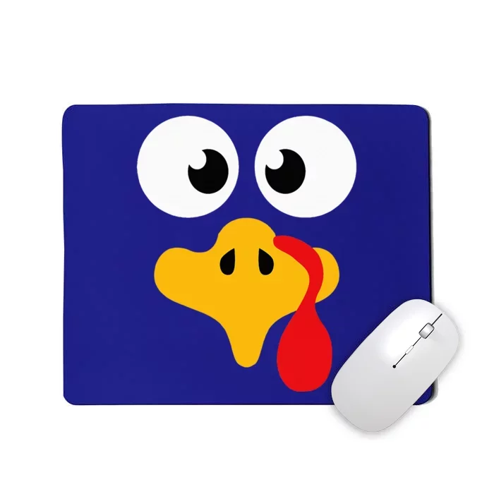 Crazy cute thanksgiving turkey face for dinner costume Mousepad