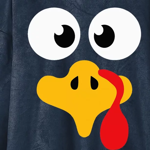 Crazy cute thanksgiving turkey face for dinner costume Hooded Wearable Blanket