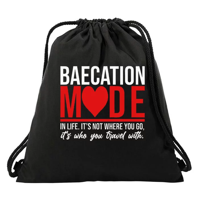 Cute Couples Trip Matching Vacation Baecation Vibes Gifts Drawstring Bag