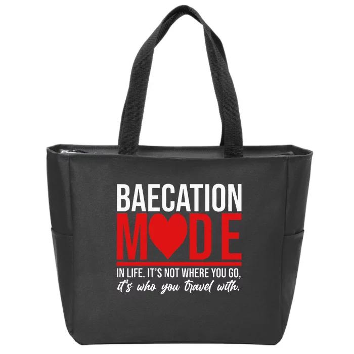 Cute Couples Trip Matching Vacation Baecation Vibes Gifts Zip Tote Bag