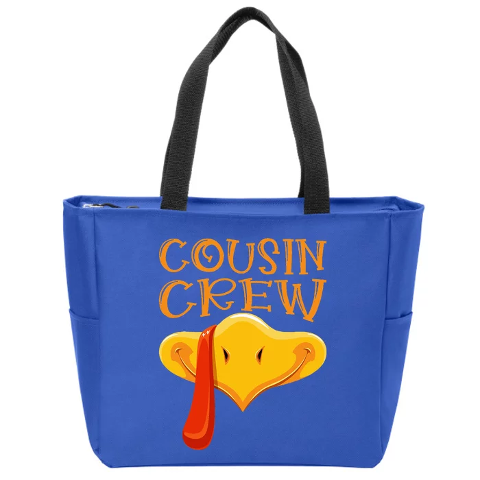 Cousin Crew Turkey Matching Family Thanksgiving Party Pajama Zip Tote Bag