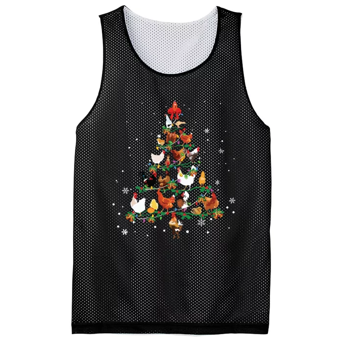 Chicken Christmas Tree Ornament Decor Xmas Mesh Reversible Basketball Jersey Tank