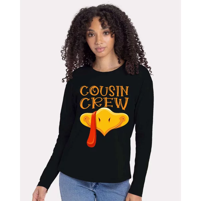 Cousin Crew Turkey Matching Family Thanksgiving Party Pajama Womens Cotton Relaxed Long Sleeve T-Shirt