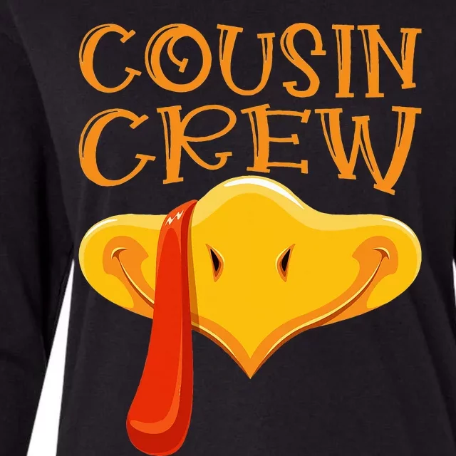 Cousin Crew Turkey Matching Family Thanksgiving Party Pajama Womens Cotton Relaxed Long Sleeve T-Shirt