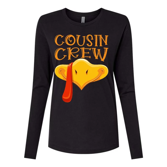 Cousin Crew Turkey Matching Family Thanksgiving Party Pajama Womens Cotton Relaxed Long Sleeve T-Shirt