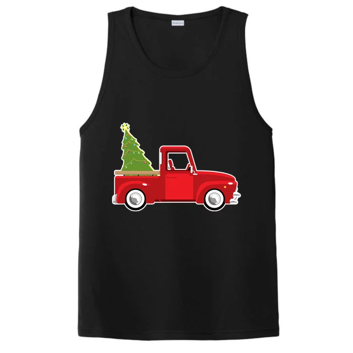 Country Christmas Truck Funny Gift Performance Tank