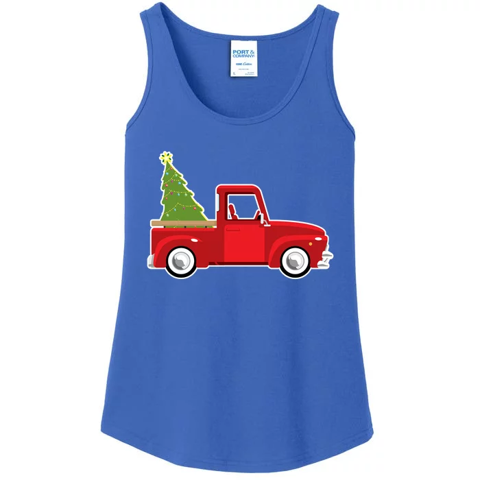 Country Christmas Truck Funny Gift Ladies Essential Tank