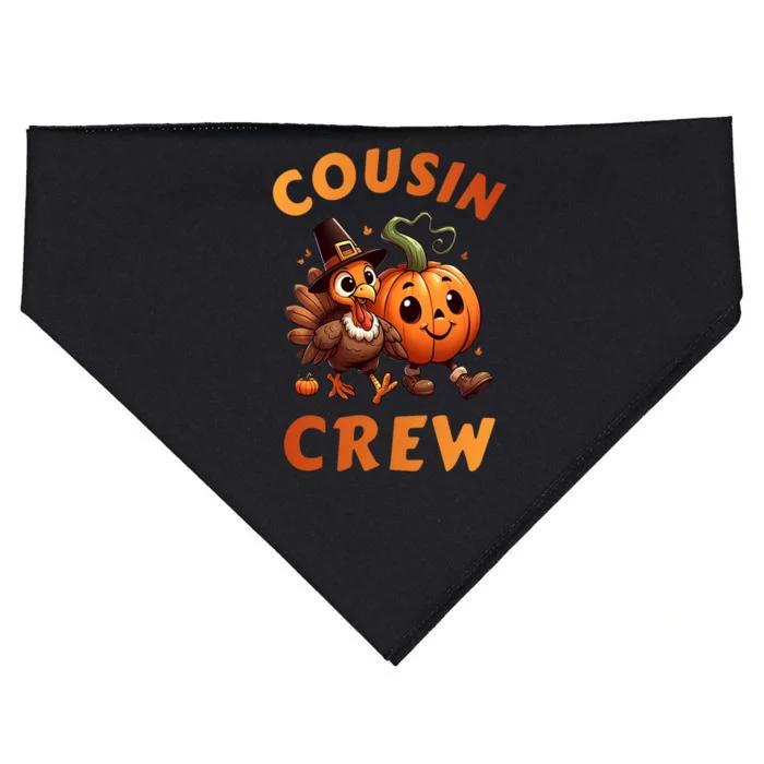 Cousin Crew Thanksgiving Family Matching Turkey Day Fall USA-Made Doggie Bandana