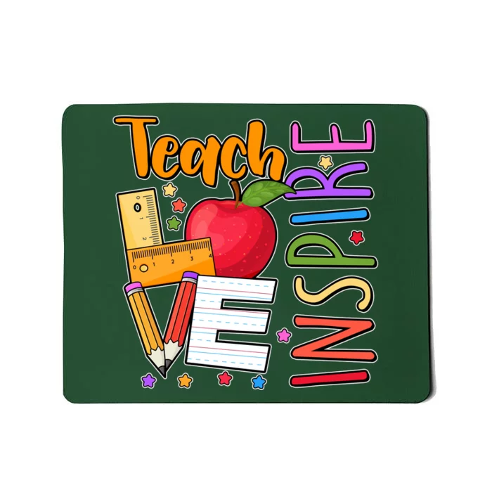 Cute Colorful Teach Love Inspire Mousepad