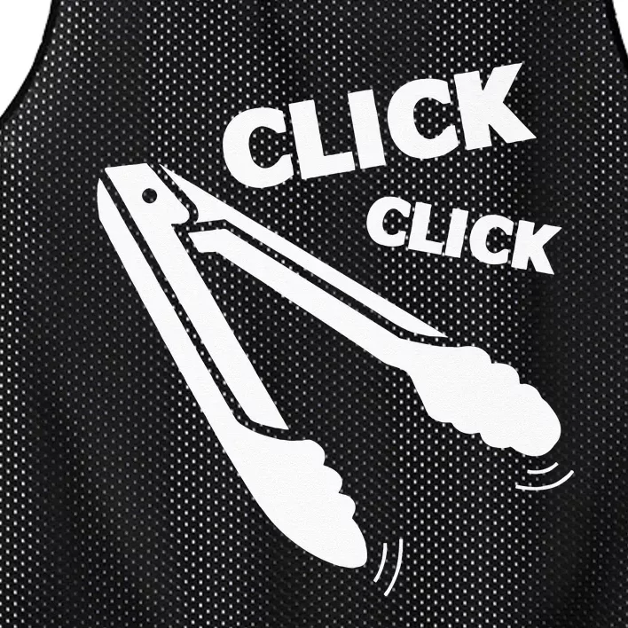 Click Click Tongs BBQ Barbecue Funny Mesh Reversible Basketball Jersey Tank