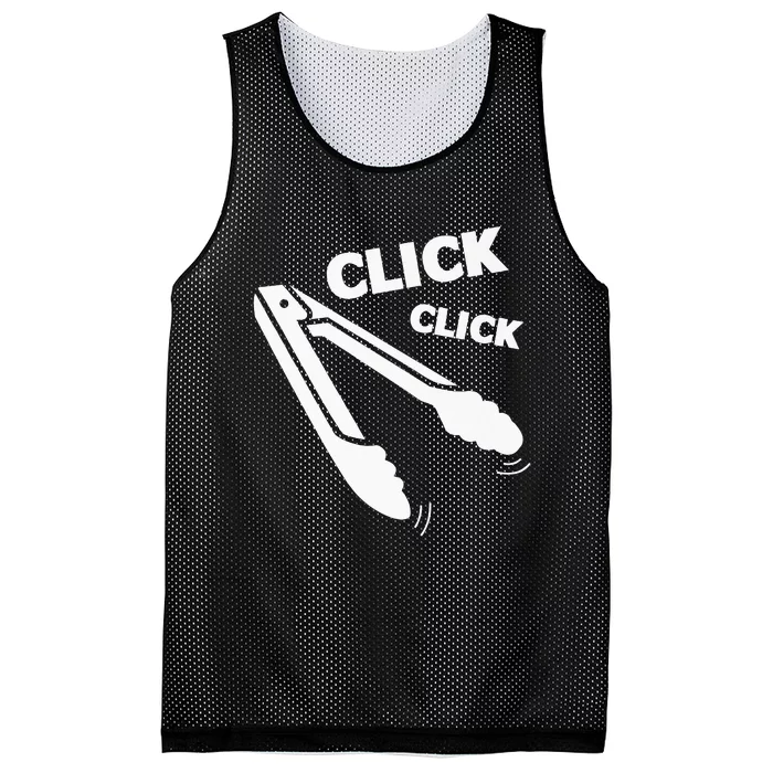 Click Click Tongs BBQ Barbecue Funny Mesh Reversible Basketball Jersey Tank