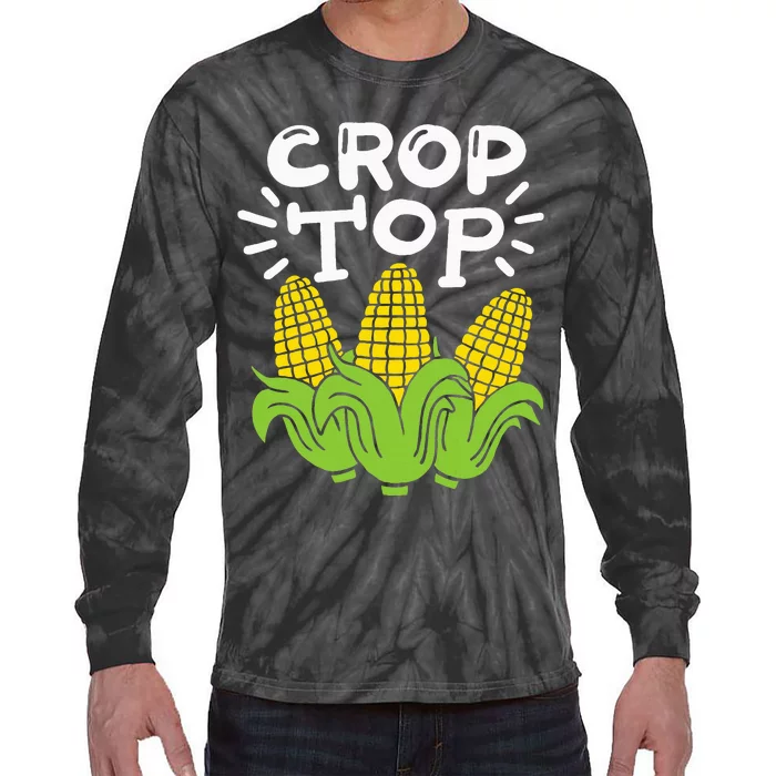 Corn Crop Top Tie-Dye Long Sleeve Shirt