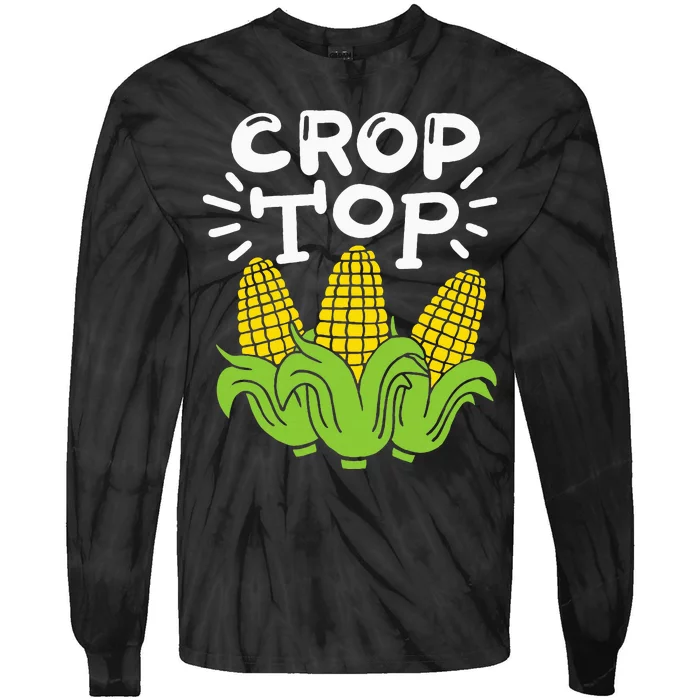 Corn Crop Top Tie-Dye Long Sleeve Shirt