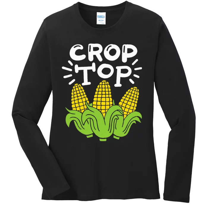 Corn Crop Top Ladies Long Sleeve Shirt