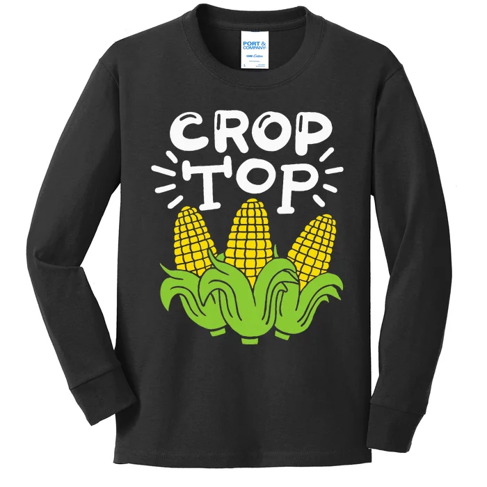 Corn Crop Top Kids Long Sleeve Shirt