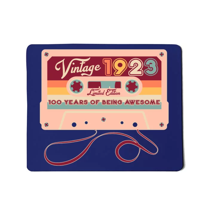 Cute Cassette Tape Limited Edition Vintage 1923 100 Years Of Being Awesome Mousepad