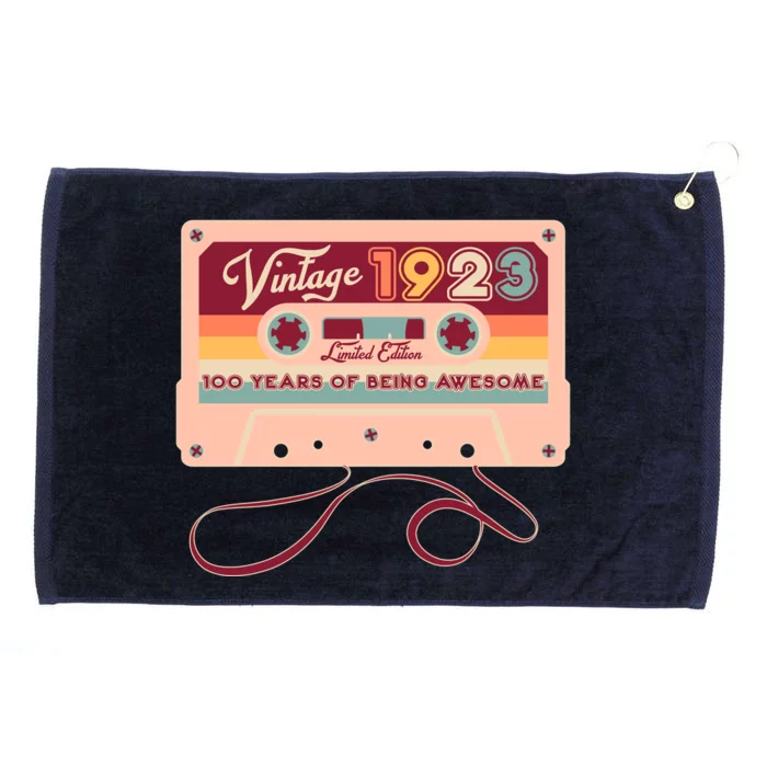 Cute Cassette Tape Limited Edition Vintage 1923 100 Years Of Being Awesome Grommeted Golf Towel