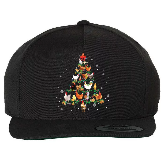 Chicken Christmas Tree Ornament Decor Xmas Wool Snapback Cap