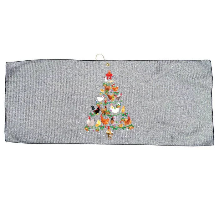 Chicken Christmas Tree Ornament Decor Xmas Large Microfiber Waffle Golf Towel