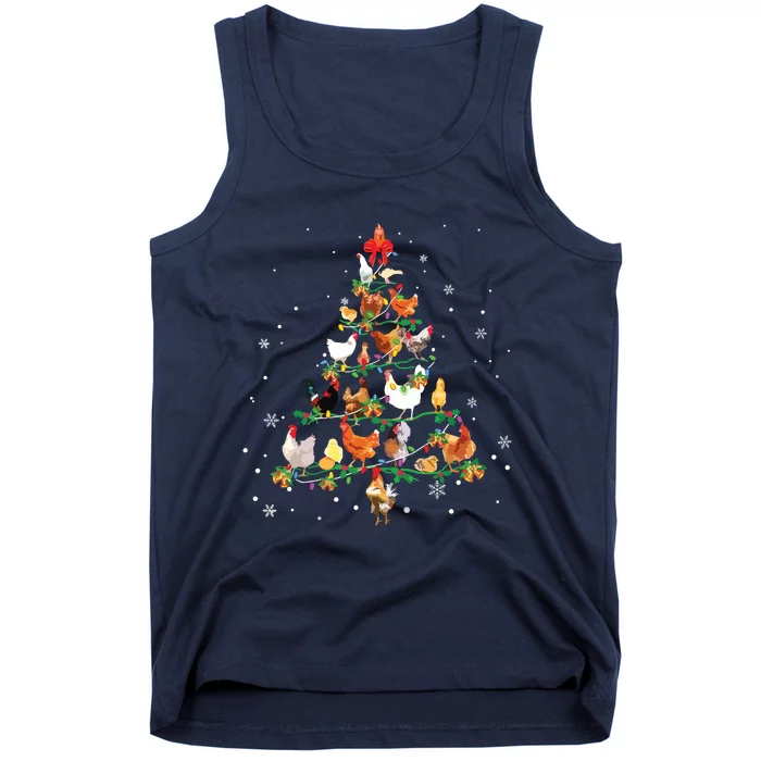 Chicken Christmas Tree Ornament Decor Xmas Tank Top