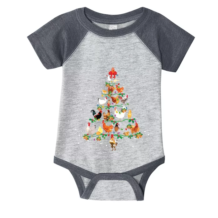 Chicken Christmas Tree Ornament Decor Xmas Infant Baby Jersey Bodysuit