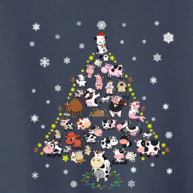 Cow Christmas Tree Toddler T-Shirt