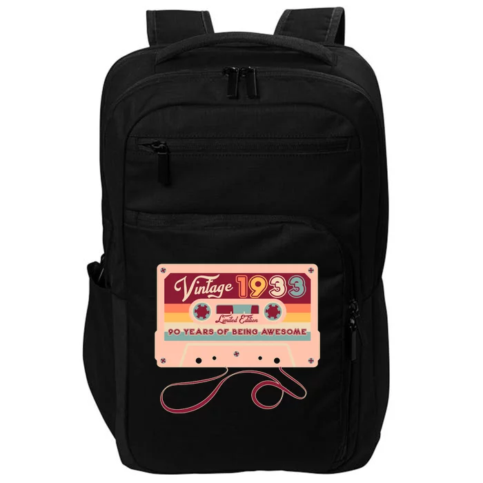 Cute Cassette Tape Limited Edition Vintage 1933 90 Years Of Being Awesome Impact Tech Backpack