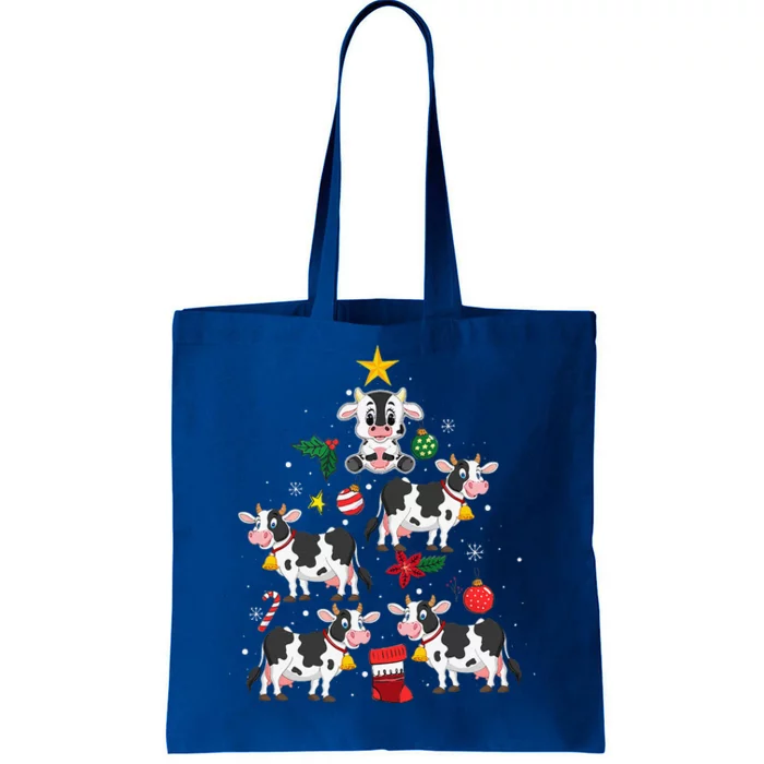 Cow Christmas Tree Ornament Decor Funny Gifts For Dog Lover Tote Bag