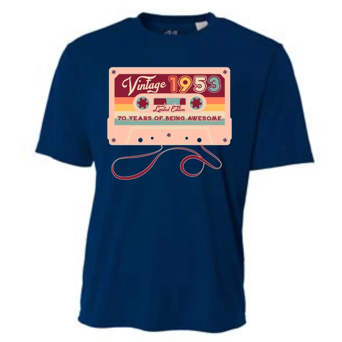 Cute Cassette Tape Limited Edition Vintage 1953 70 Years Of Being Awesome Cooling Performance Crew T-Shirt