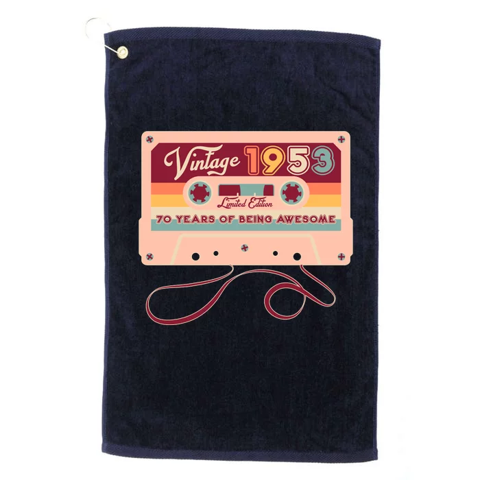 Cute Cassette Tape Limited Edition Vintage 1953 70 Years Of Being Awesome Platinum Collection Golf Towel