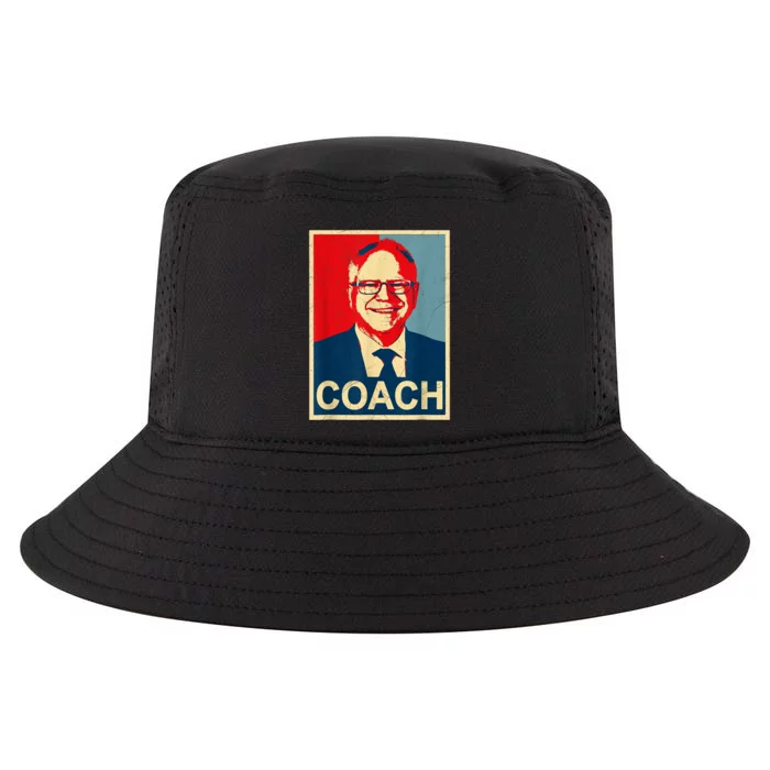 Coach! Coach Tim Walz Tribute Harris Walz Election 2024 Cool Comfort Performance Bucket Hat