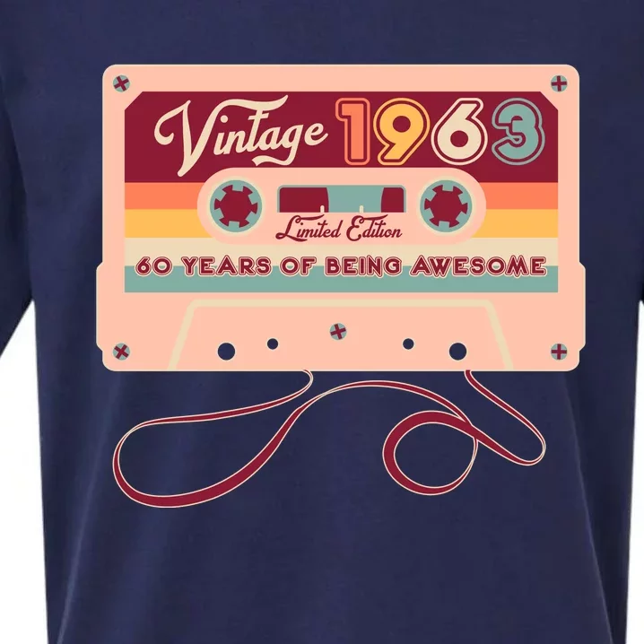 Cute Cassette Tape Limited Edition Vintage 1963 60 Years Of Being Awesome Sueded Cloud Jersey T-Shirt