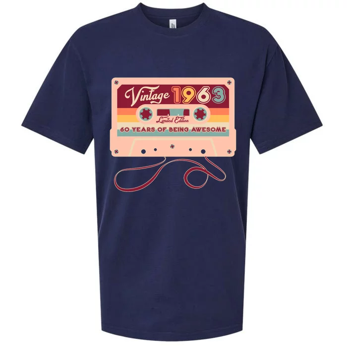 Cute Cassette Tape Limited Edition Vintage 1963 60 Years Of Being Awesome Sueded Cloud Jersey T-Shirt